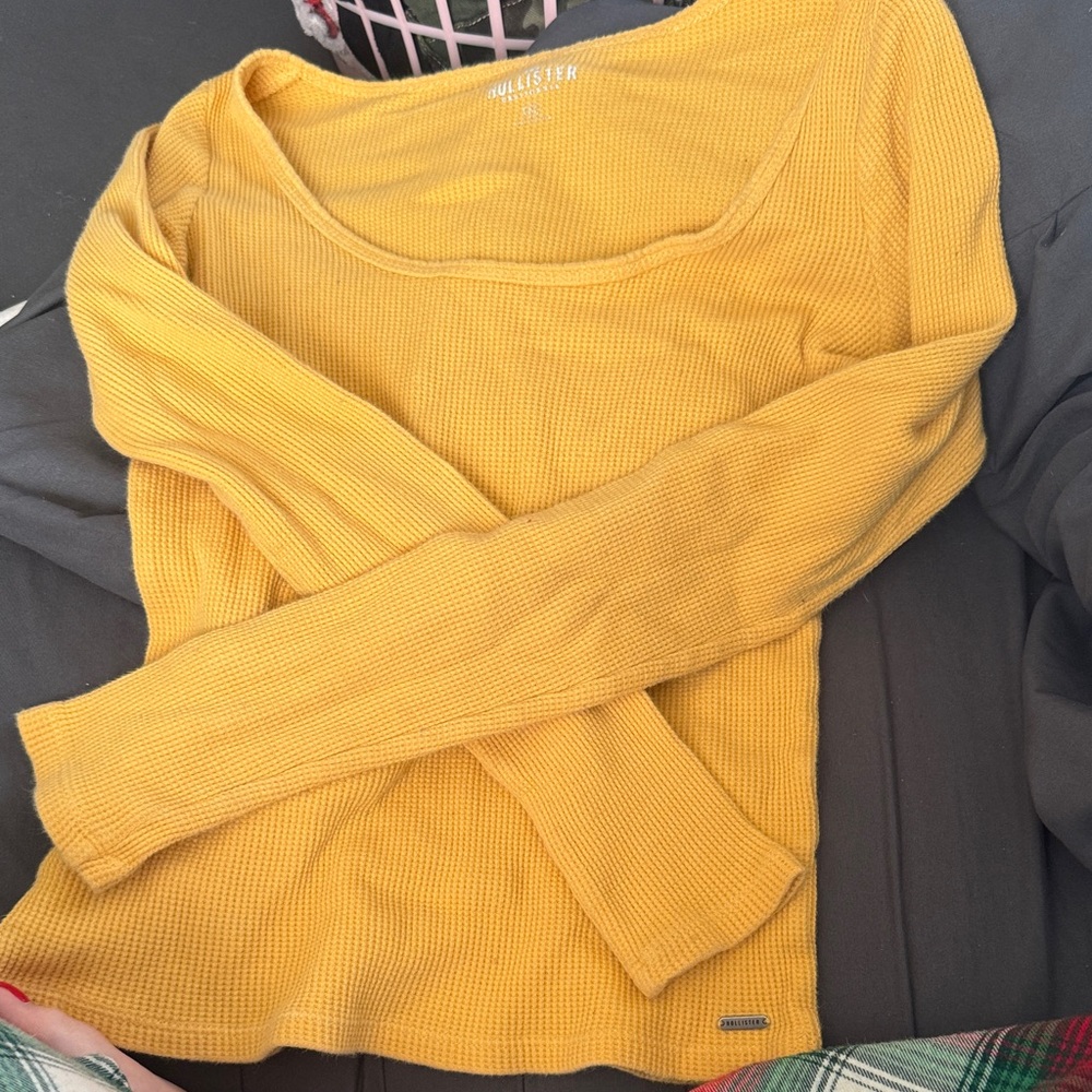 Hollister Golden Yellow Knit Top